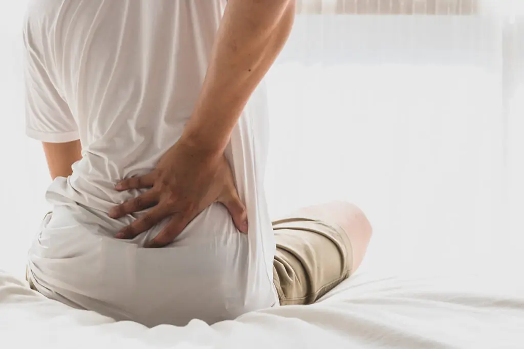 Man with low back pain