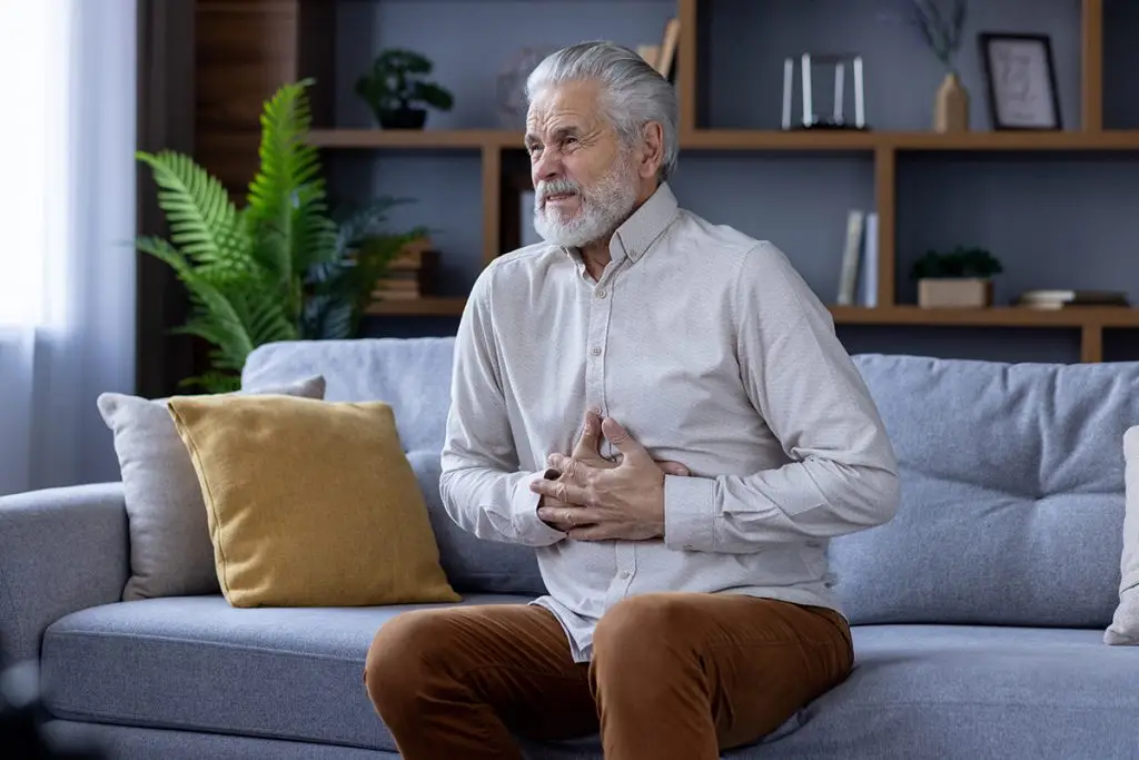 Man with abdominal pain