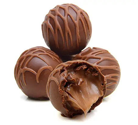 Stack of filled chocolates