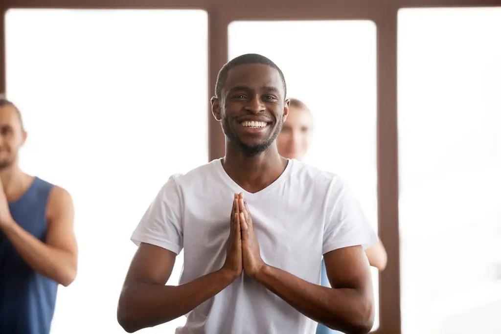 Man with preparing to exercise