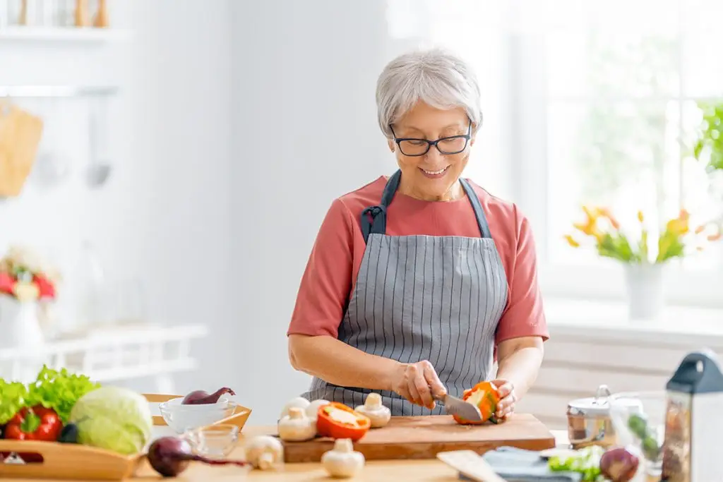 Woman cooking a healthy meal