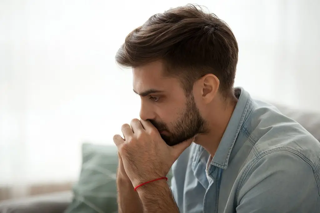 Man looking concerned