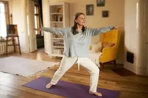 Woman doing yoga
