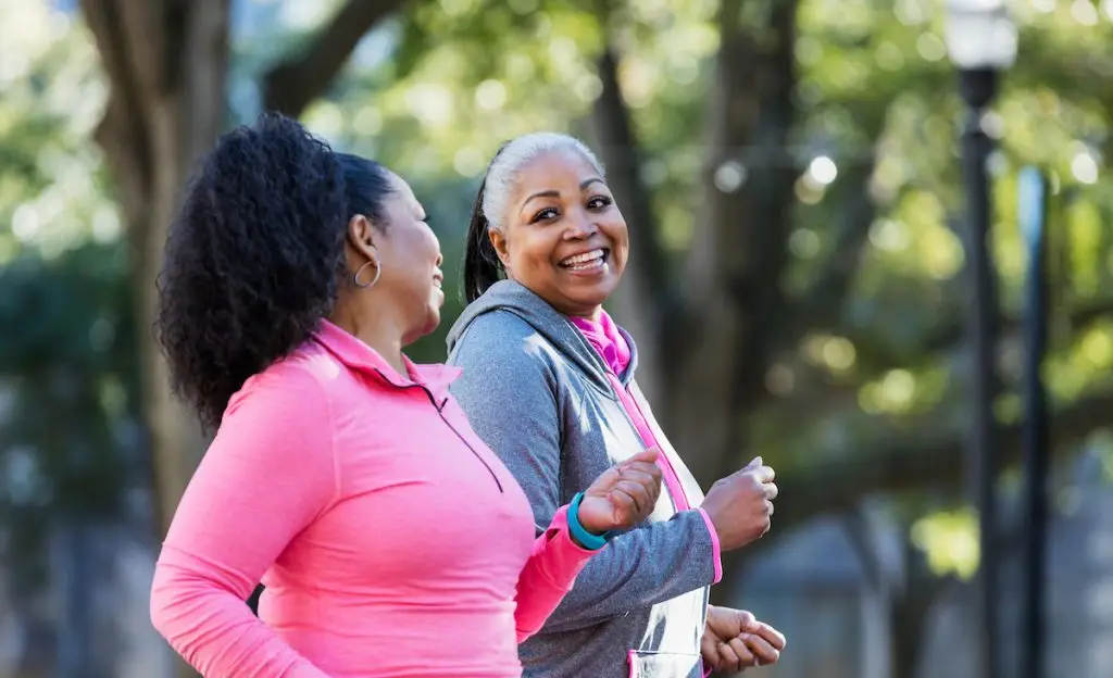 Mature African-American women in city