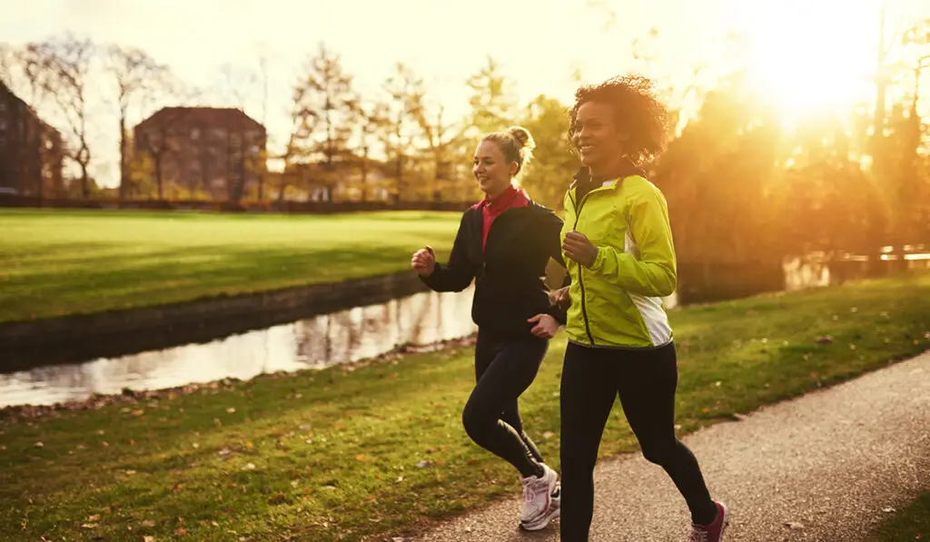 women running outside